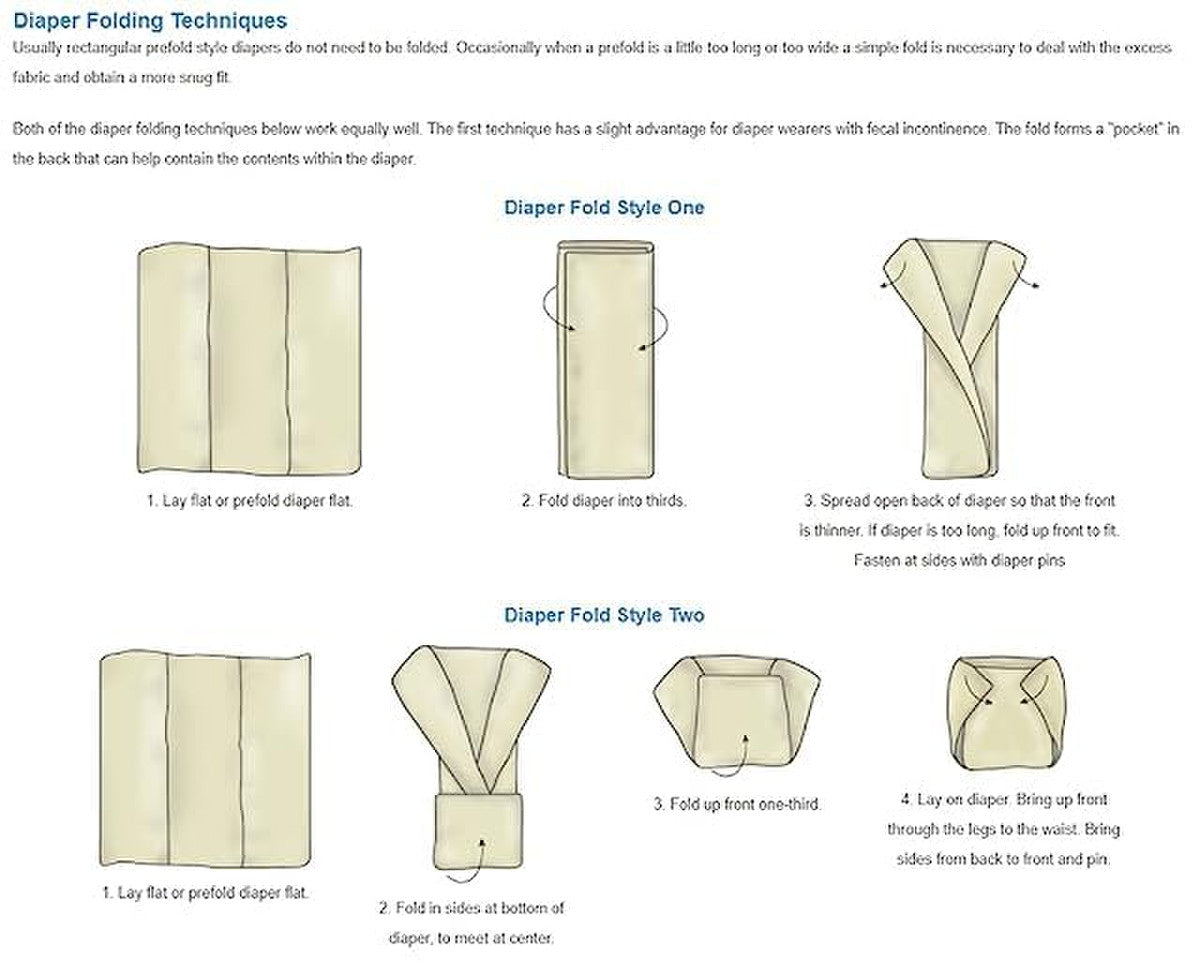 Leak Master Purity Adult Flat Diapers - Gauze
