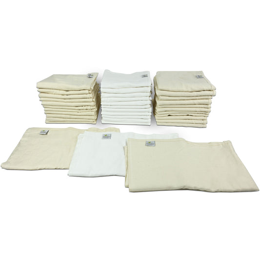 OsoCozy Birdseye Flat Diapers - Organic, Bleached or Unbleached 27x30.5 in