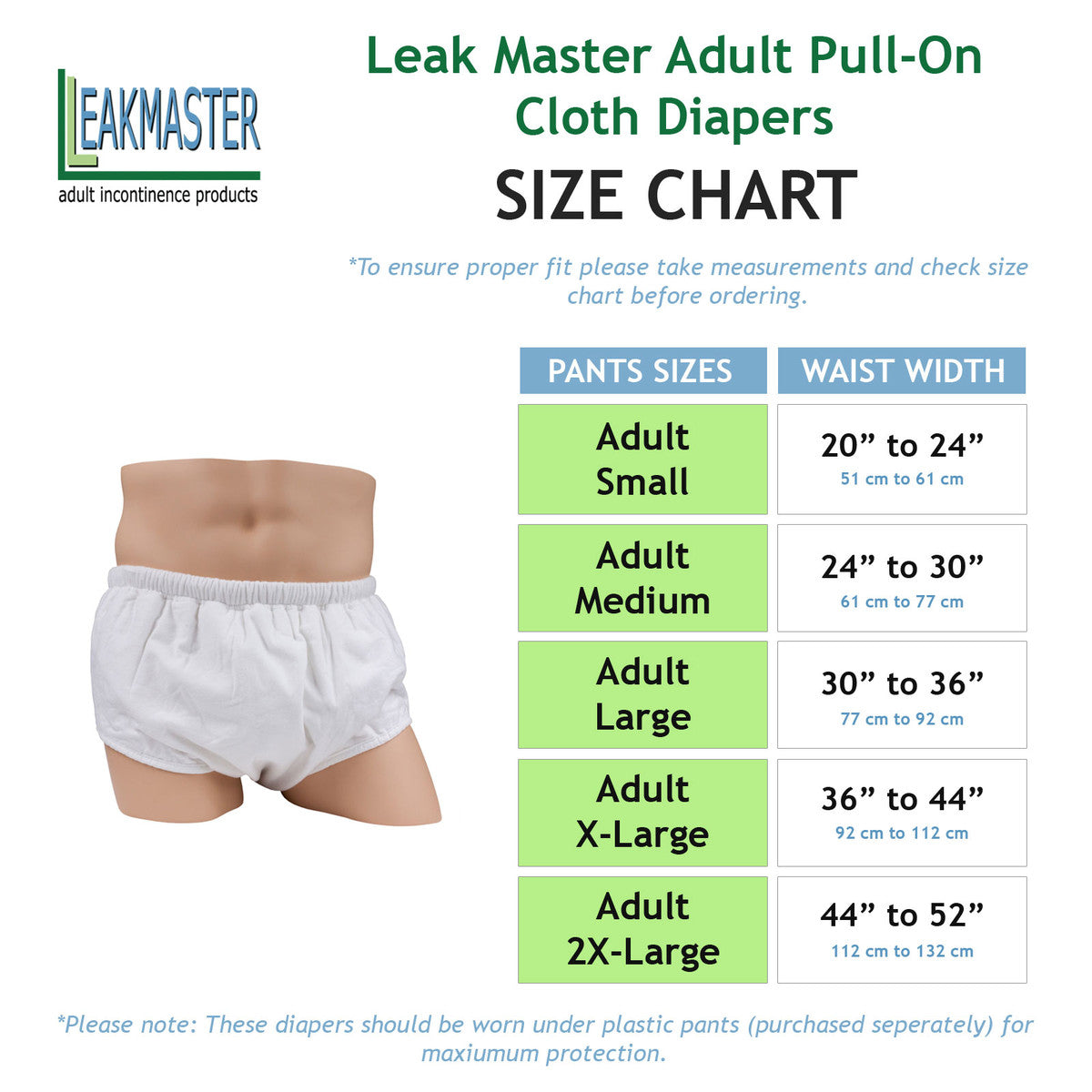 Leak Master Adult Pullon Diapers