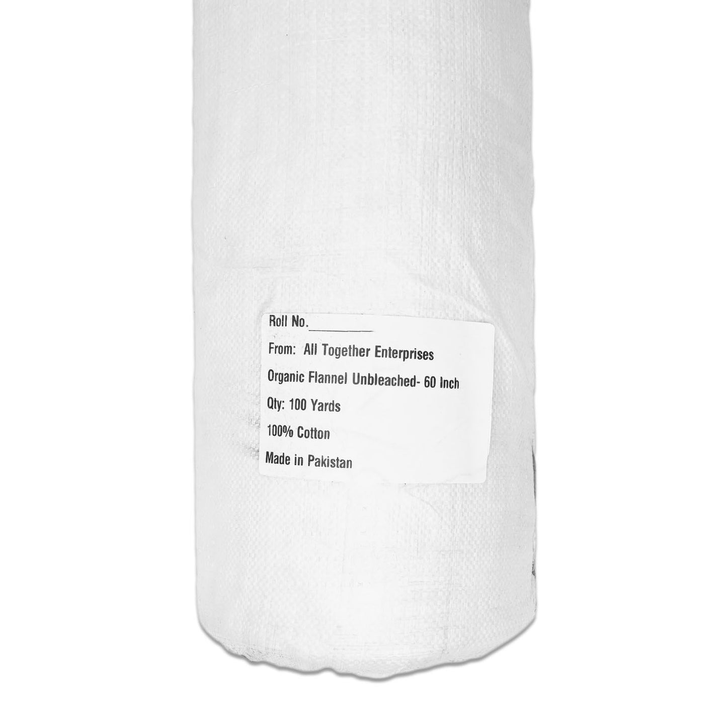 Organic Flannel Unbleached - 100 yards per roll