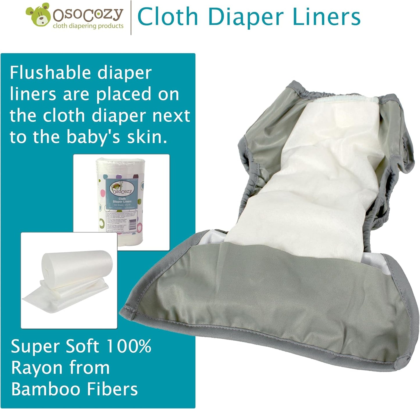 OsoCozy Flushable Diaper Liners