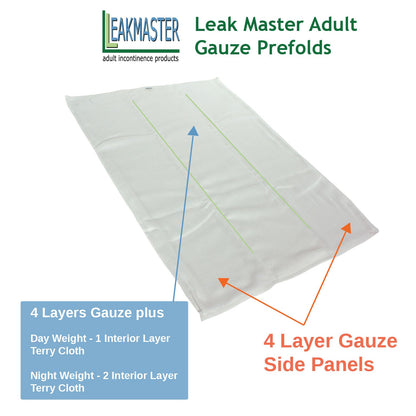Leak Master Adult Prefold Cloth Diapers