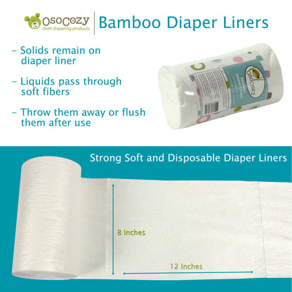 OsoCozy Flushable Diaper Liners (3 pack)
