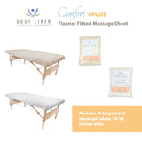 Comfort™ + PLUS Flannel Extra Large Fitted Massage Sheet