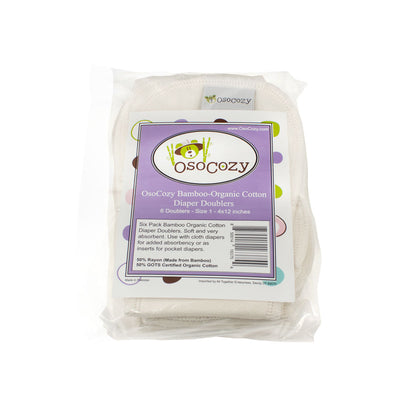 OsoCozy Bamboo-Organic Cotton Diaper Doublers (6 pk)