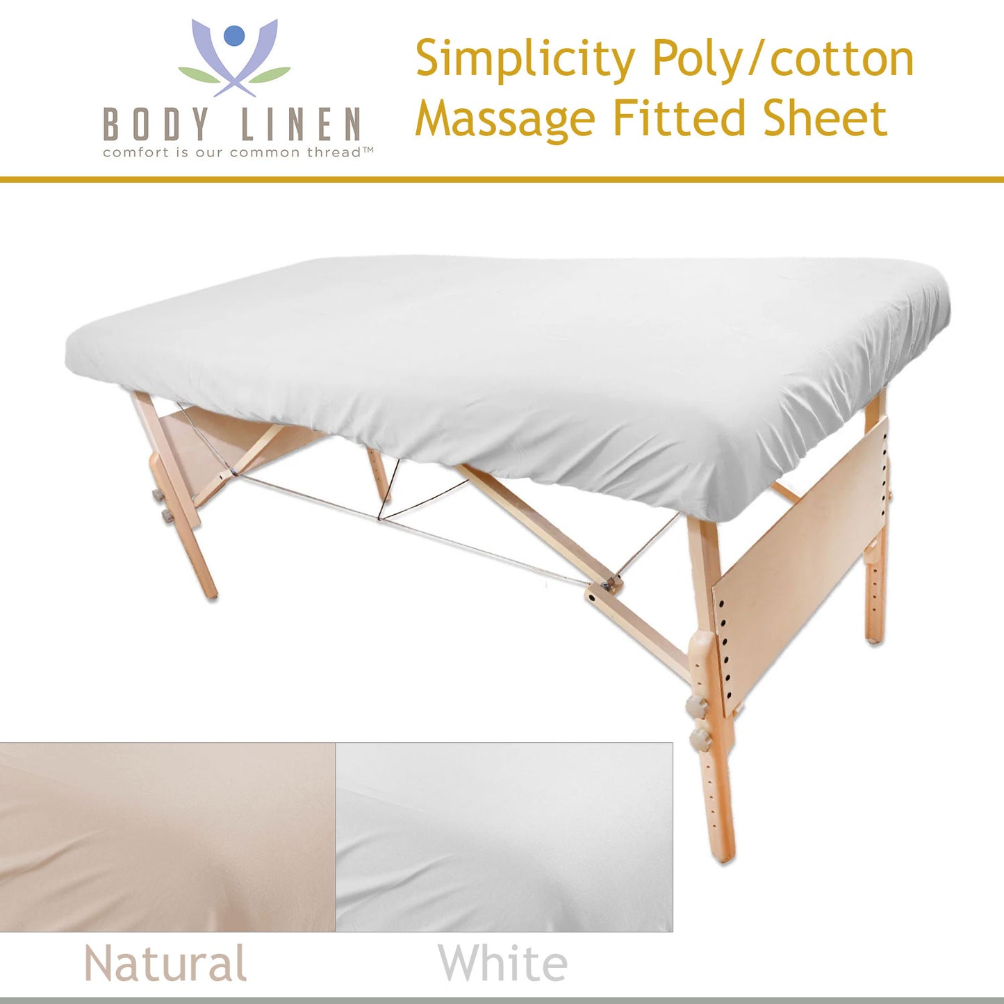 Simplicity™ Poly/cotton Massage Fitted Sheet
