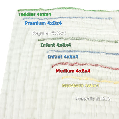 OsoCozy Bleached Prefold Cloth Diapers