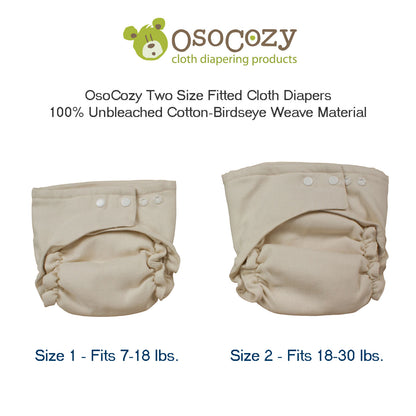 OsoCozy 2 Size Fitted Birdseye Cloth Diaper