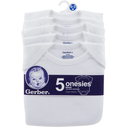 Gerber Short Sleeved Onesies®  - White